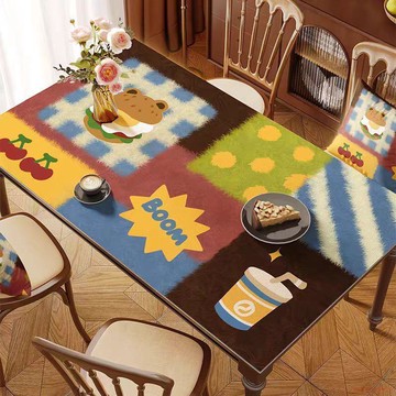 甄選好物🌈美拉德餐桌墊桌布PVC免洗防水防油隔熱卡通茶几墊桌布檯面保護墊