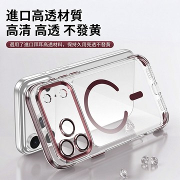 自帶鏡頭膜 高透不發黃 磁吸 氣囊 防摔殼 適用於 iPhone 18 17 16 15 Pro Max 手機殼 保護殼