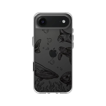 iPhone Air Clear Case（相機按鈕） 透明 - MYMY REVERZ TATTOO - 海底世界