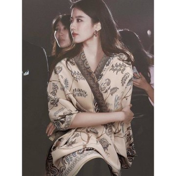 圍巾女空調房披肩辦公室午睡蓋毯高級感外搭披巾民族風保暖毛毯子