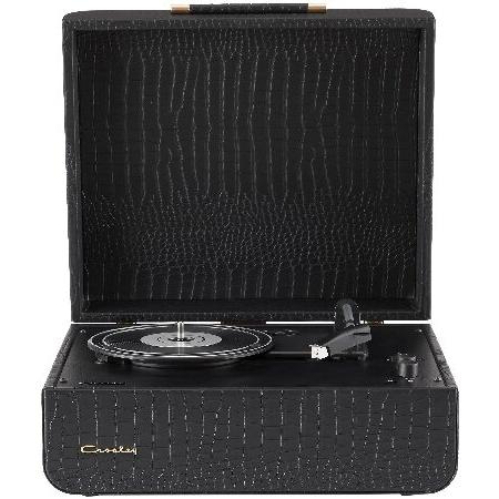 Crosley CR6255A-BC Mercury Vintage 3-Speed Bluetooth in Out Turntable with Built-in Speakers, Black Crocodile並行輸入