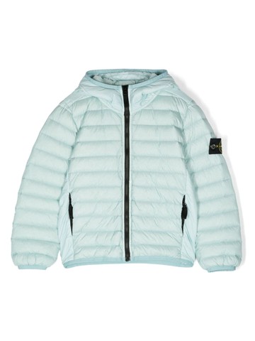Stone Island Junior - Compass-logo padded jacket - kids - Polyamide/Polyamide/Duck Down/Duck Feathers - 2 yrs - Blue