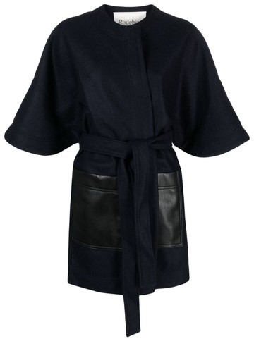 Rodebjer - belted-waist virgin wool jacket - women - Virgin Wool - XS - Blue