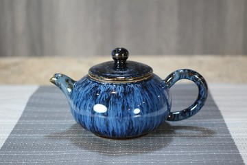 【秋冬好禮】280ml 天目釉 手工茶壺 鶯歌名家葉敏祥手作