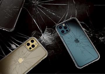 LINKASEAIR 防摔抗菌蝕刻玻璃殼 iPhone12 / 12 Pro 6.1吋 裂紋