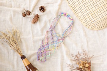 繽紛彩色繩網袋