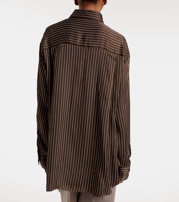 The Frankie Shop Peri pinstripe satin shirt