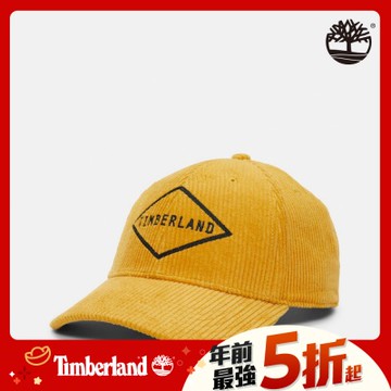 Timberland 中性黃色燈芯絨棒球帽|A2PSQEFM