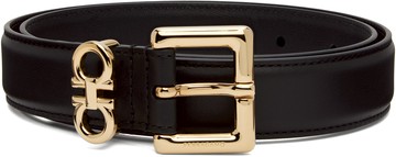 Ferragamo 黑色 Double Gancini Fixed 腰带