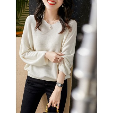 春夏簡約純色針織上衣