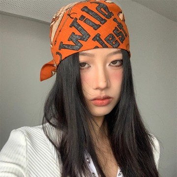 🔥臺灣24H🔥新款復古西部塗鴉頭巾包頭帽女辣妹y2k搭裝飾圍巾髮帶絲巾朋克