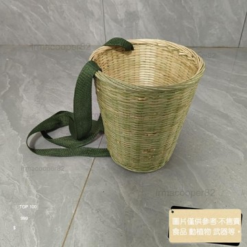 熱賣爆款 【1491人好評】竹編竹筐埰茶竹簍背籮舞蹈家用買菜籃收納道具竹筐埰摘錶演背簍