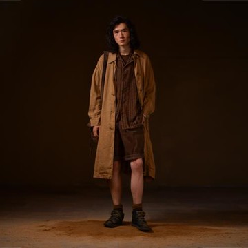 左岸迷香原創設計絲麻純色長外套 情侶舒適休閑風衣22SS8009