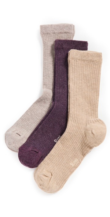 Stems Cashmere Socks Gift Set Heliotrope One Size