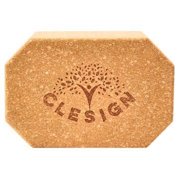 CLESIGN Cork block 無限延伸軟木瑜珈磚 100%天然  軟木  22.2 x 14.2 x 9.7cm  1個