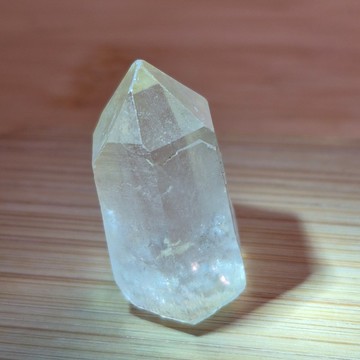 •高山的空氣5• 帶彩可站立迷你白水晶簇礦標 水晶原礦