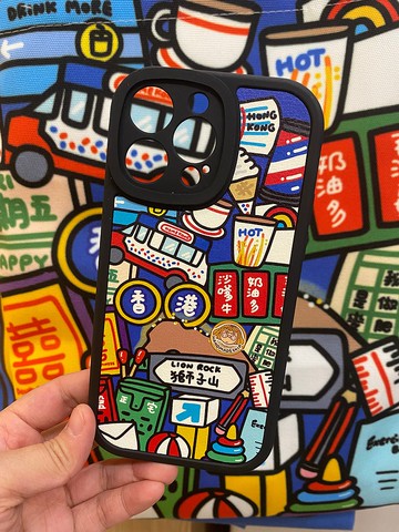 香港夜景 皮質電話殼