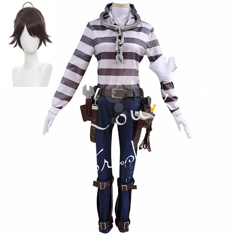 IdentityV アイデンティティ 第五人格 風 囚人衣装 ウィッグ cosplay