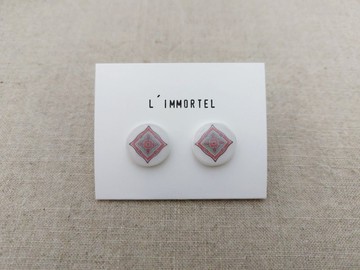 地仙 L'IMMORTEL 花紋 耳針式耳環