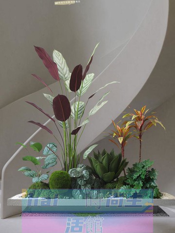 免運 可開發票 大型仿真綠植造景室內樓梯下假植物盆栽假樹仿真樹景觀裝飾擺件
