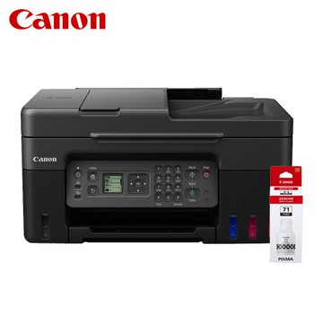 Canon PIXMA G4770 原廠大供墨傳真複合機+GI-71原廠墨水黑色一罐