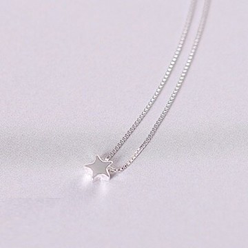 925純銀項鍊 吊墜-氣質簡約星星造型母親節情人節生日禮物女飾品73gj19【獨家進口】【米蘭精品】