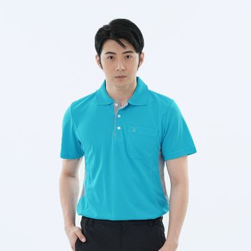 【遊遍天下】MIT台灣製男款抗UV吸濕排汗機能POLO衫 GS1056淺藍M-5L大尺碼