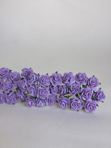 紙花、中心裝飾、小玫瑰 100 朵，尺寸 1.5 厘米，紫色。