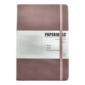 PAPERIDEAS 硬皮 A5 空白 188頁  冰莓粉  1本