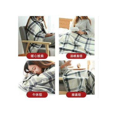 多功能吸濕發熱法蘭絨午休蓋毯懶人毯搖粒絨辦公室保暖披肩兒童毯