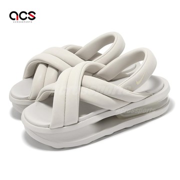 Nike 涼鞋 Wmns Air Max Isla 女鞋 厚底 米白 交叉 氣墊 涼拖鞋 FJ5929-001