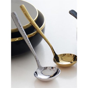 日式蓮花錘點大湯殼 304不銹鋼加厚款湯勺火鍋湯勺舀湯盛粥公用勺