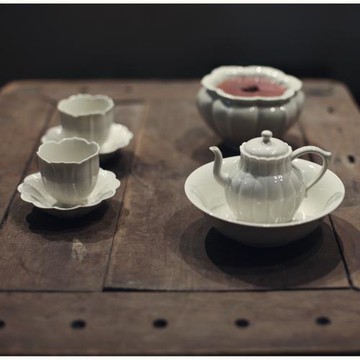 《草木灰》南瓜茶壺 小品壺 茶壺 陶瓷 文人茶器 茶杯 整套