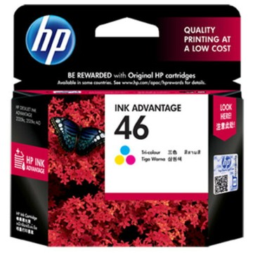 【史代新文具】HP 惠普 CZ638AA NO.46 彩色 原廠墨水匣