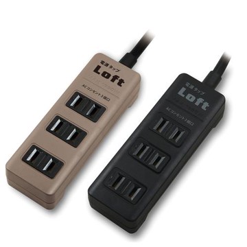 【聖岡科技Dr.AV】黑色/奶茶色LL-700-6工業風2孔1開3插6尺 延長線(加大間距/過載自動斷電)