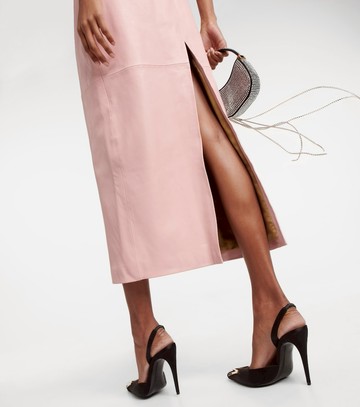 Magda Butrym Leather bustier midi dress