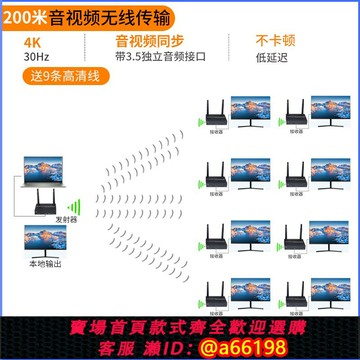 【台灣公司 可開發票】HDMI無線傳輸器分配器投屏器同屏器4K收發器延長器無線圖傳分屏器