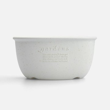 Hachiman Garden環保橢圓盆器320號 白色