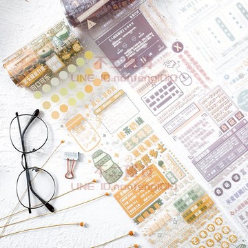 透明文字手賬膠帶浪漫復古素材手帳拼貼diy裝飾貼紙防水【不二雜貨】