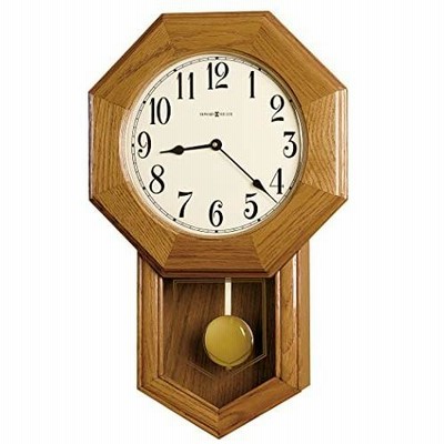 Howard Miller Elliot 壁掛け時計 625-242 Golden Oak with クォーツ時計, Triple-Ch 並行輸入品