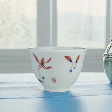 貴和祥手繪青花景德鎮陶瓷茶杯大號品茗杯子復古家用蘭花功夫茶杯