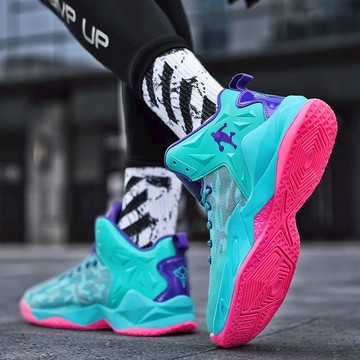 鴛鴦鞋子男潮鞋夏季網面學生球鞋男籃球高幫青少年百搭透氣運動鞋