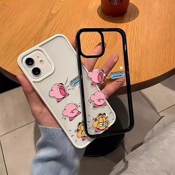 星之卡比 蘋果手機殼 亞克力背板 iPhone16 卡通手機殼 15 14 13 12 11Pro Max 防摔保護殼