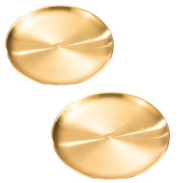 BangJiaShi 幫家適 不鏽鋼圓盤 2個  26cm  金色  1組