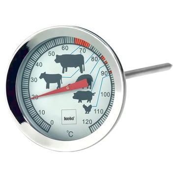 kela 肉品探針溫度計 直徑 5 x 14cm，精準測量肉類溫度，烤箱燒烤適用  1個