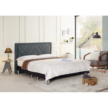 查爾深灰6尺雙人床組