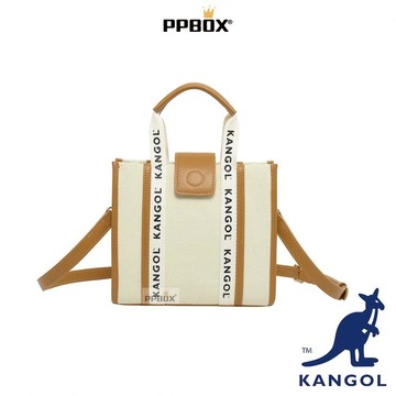 KANGOL 袋鼠 TOTE BAG 帆布串標 側背方包 限定款【64528701】包包  兩用包 帆布包 日韓穿搭