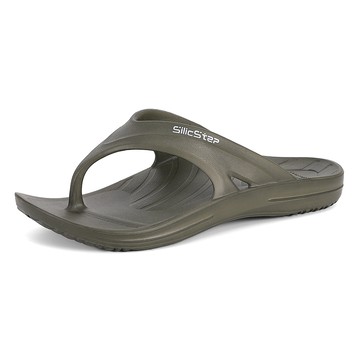 ATTA SilicStep 矽晶減塑環保足弓夾腳拖鞋-軍綠