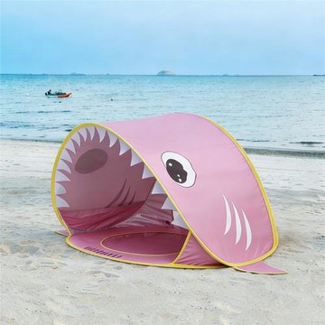 全自動速開兒童鯊魚帳篷沙灘海邊玩沙防曬游戲屋便攜棚防風