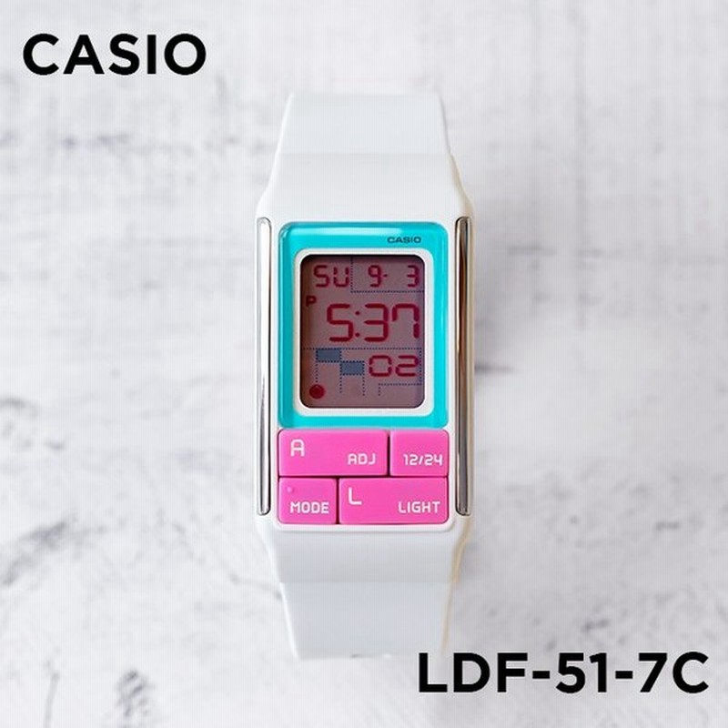 10年保証 日本未発売 Casio カシオ ポップトーン Ldf 51 7c 腕時計 時計 ブランド レディース キッズ 子供 女の子 デジタル ホワイト 白 スカイブルー 水色 海 通販 Lineポイント最大0 5 Get Lineショッピング